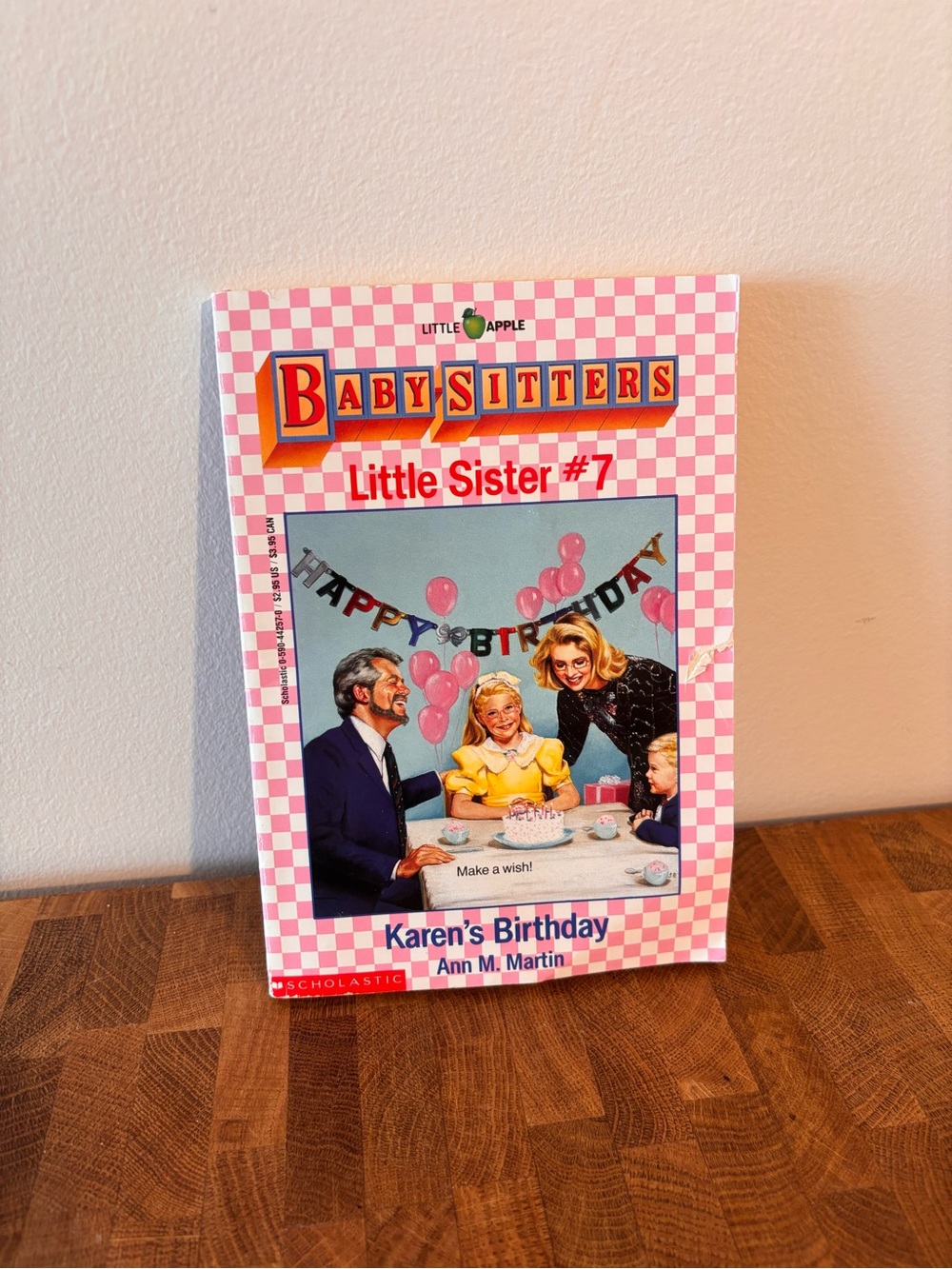 Baby-Sitters Little Sister #7 "Karen's Birthday" Checkered Paperback VINTAGE